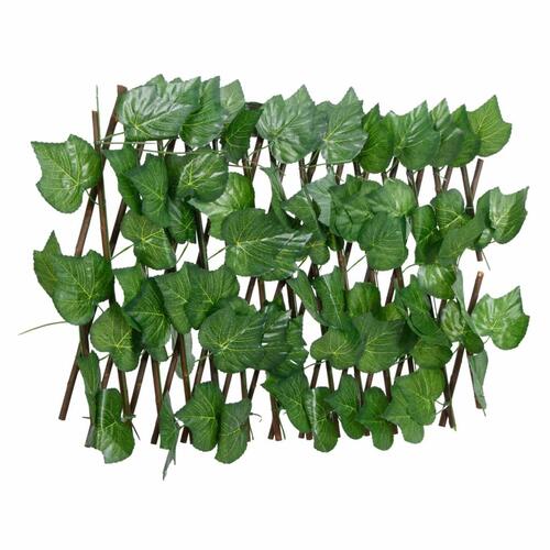 Espalier 5 stk. med kunstige vinblade 180x20 cm udvidelig grøn