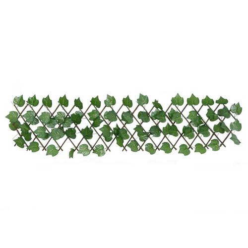 Espalier 5 stk. med kunstige vinblade 180x20 cm udvidelig grøn