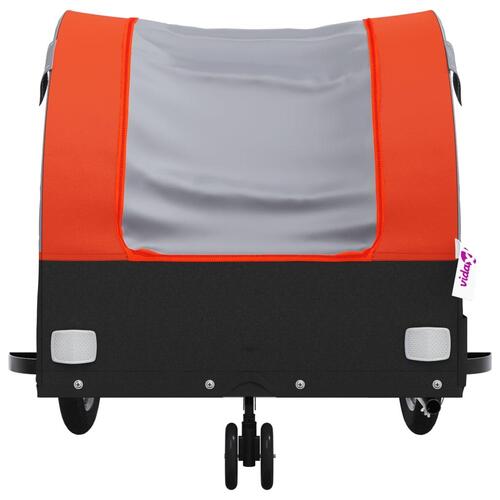 Cykelanhænger 30 kg jern sort og orange