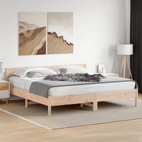Sengeramme uden madras 180x200 cm massivt fyrretræ