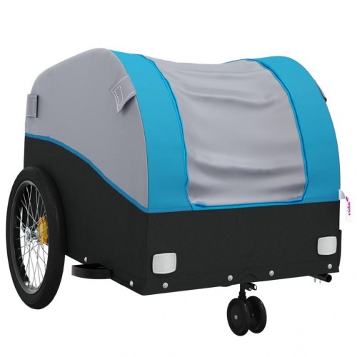 Cykelanhænger 30 kg - jern, sort/blå