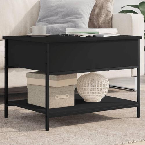 Sofabord 70x50x50 cm konstrueret træ sort