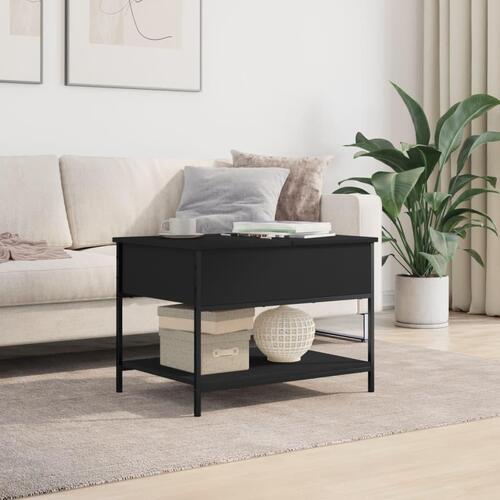 Sofabord 70x50x50 cm konstrueret træ sort