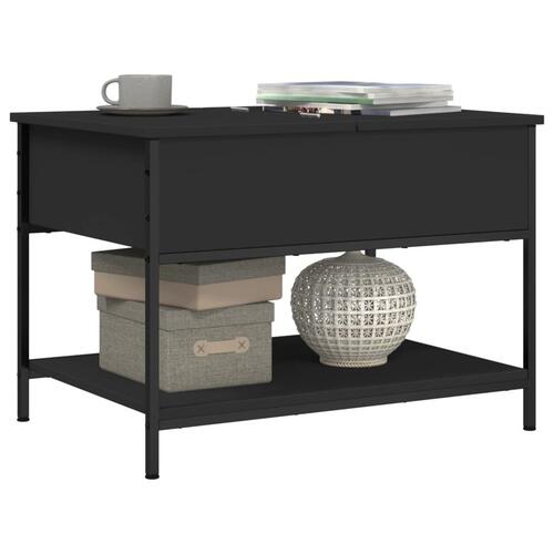 Sofabord 70x50x50 cm konstrueret træ sort