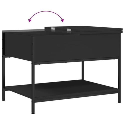 Sofabord 70x50x50 cm konstrueret træ sort