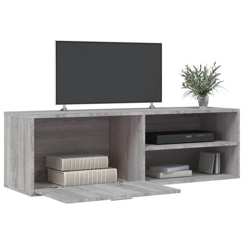 Tv-bord 120x34x37 cm konstrueret træ grå sonoma-eg