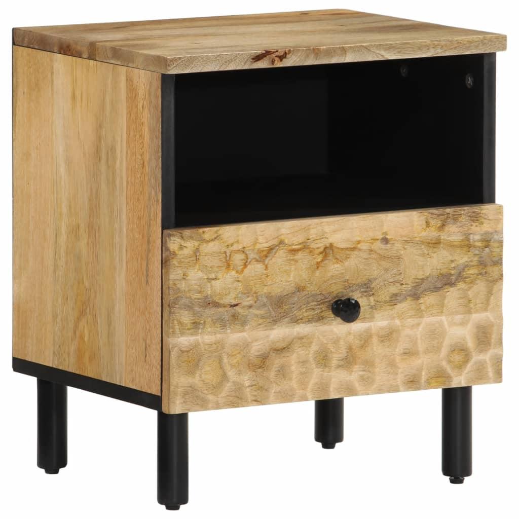Sengebord 40x33x46 cm massivt mangotræ