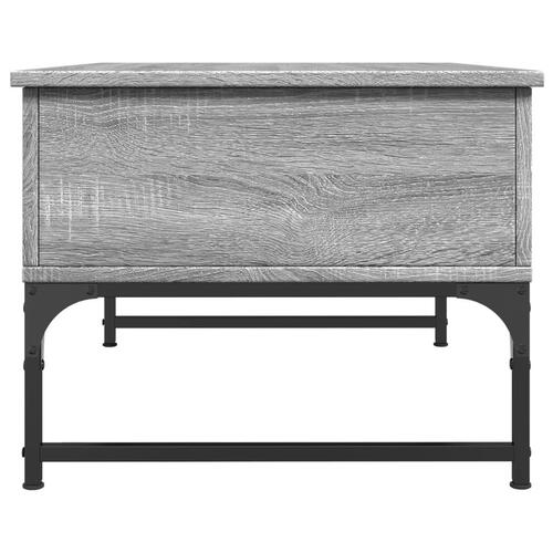 Sofabord 70x50x40 cm konstrueret træ og metal grå sonoma-eg