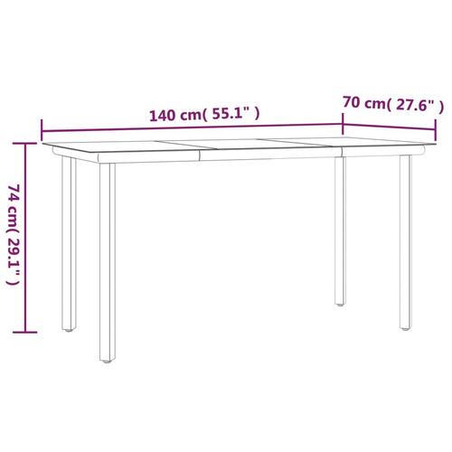 Spisebordssæt til haven 5 dele med hynder polyrattan beige