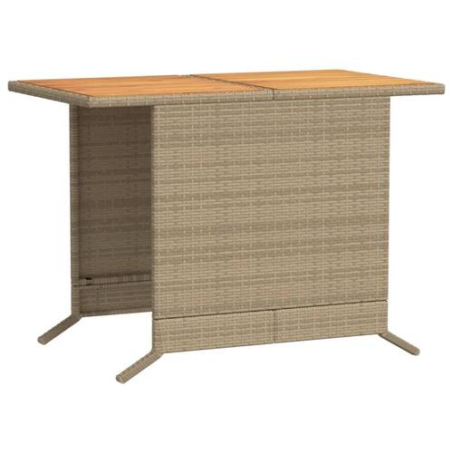 Bistrosæt til haven 3 dele med hynder polyrattan beige