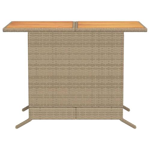 Bistrosæt til haven 3 dele med hynder polyrattan beige