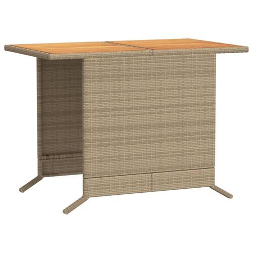 Bistrosæt til haven 3 dele med hynder polyrattan beige