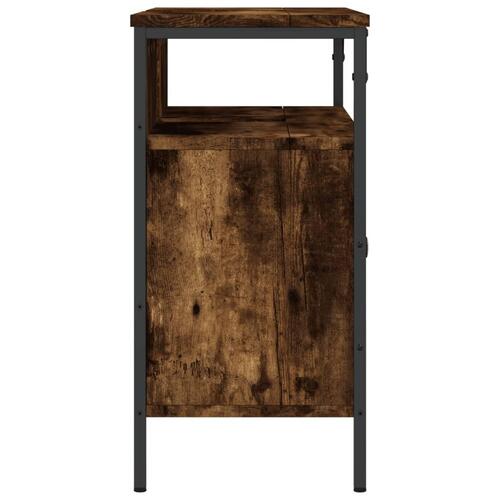 Underskab til håndvask 80x30x60 cm konstrueret træ røget eg