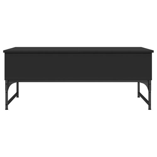 Sofabord 100x50x40 cm konstrueret træ og metal sort