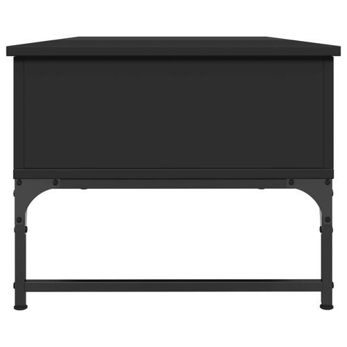 Sofabord 100x50x40 cm konstrueret træ og metal sort