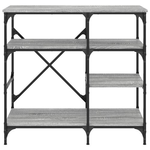 Køkkenreol 90x40x84 cm konstrueret træ og metal grå sonoma-eg
