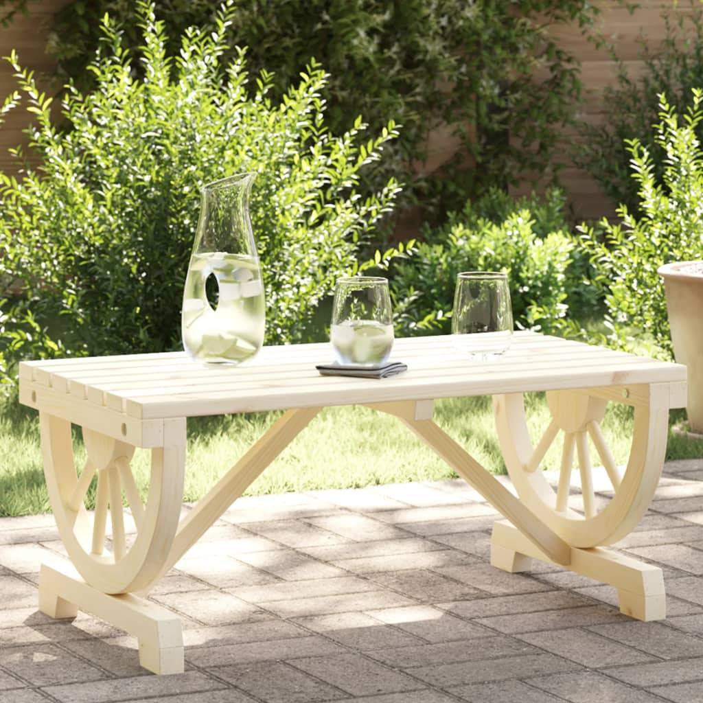 Havebord 90 x 50 x 40 cm i massivt grantræ billede