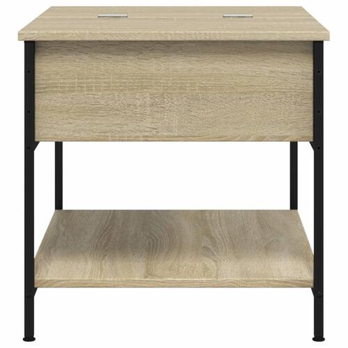 Sofabord 70x50x50 cm konstrueret træ og metal sonoma-eg