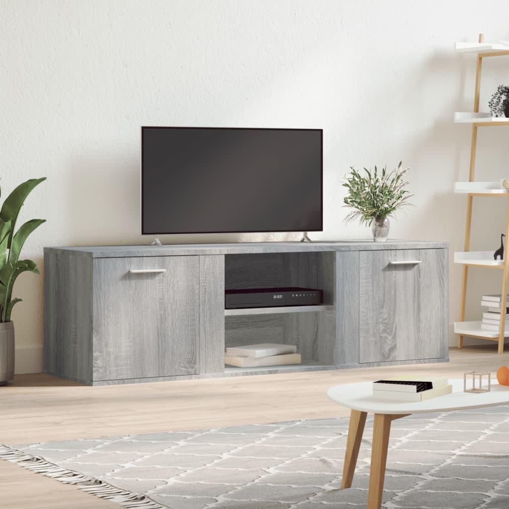 Tv-bord 120x34x37 cm konstrueret træ grå sonoma-eg