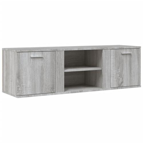Tv-bord 120x34x37 cm konstrueret træ grå sonoma-eg