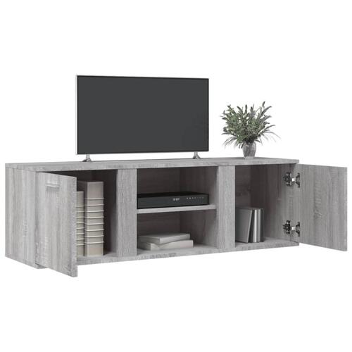 Tv-bord 120x34x37 cm konstrueret træ grå sonoma-eg