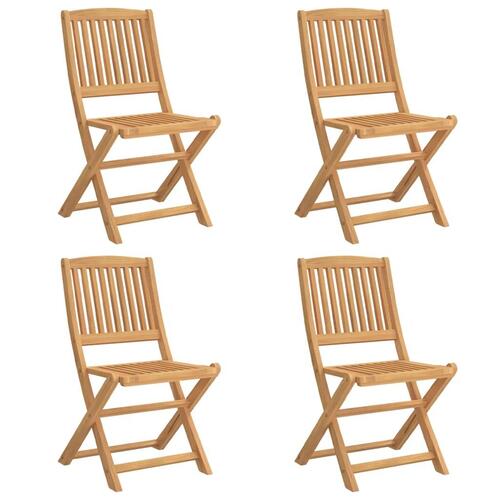 Foldbare havestole 4 stk. 57x49x90 cm massivt akacietræ