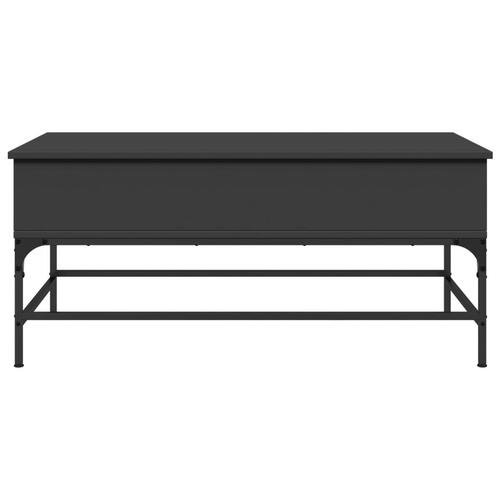 Sofabord 100x50x45 cm konstrueret træ og metal sort