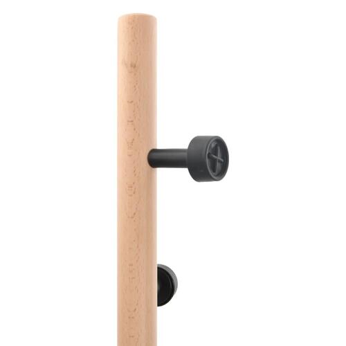 Stumtjener 177 cm pulverlakeret jern sort