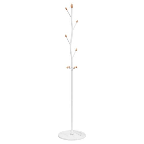Stumtjener 177 cm pulverlakeret jern hvid