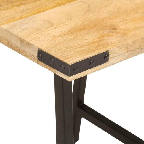 Sidebord 45x45x50 cm massivt mangotræ og jern