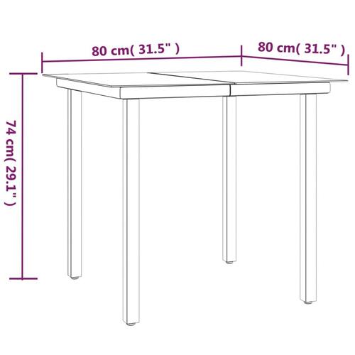 Spisebordssæt til haven 3 dele med hynder polyrattan beige