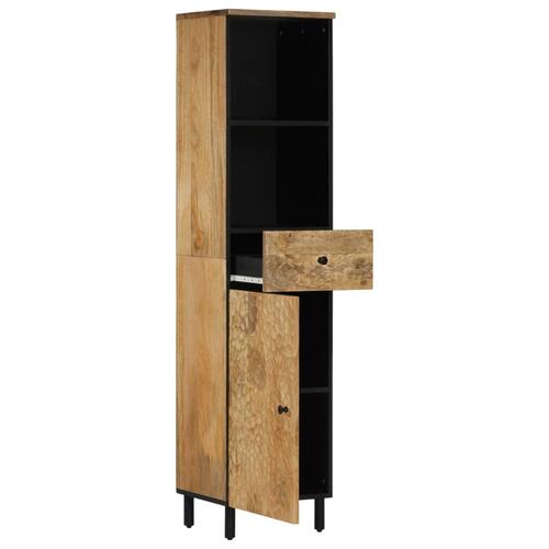 Badeværelsesskab 38x33x160 cm massivt mangotræ
