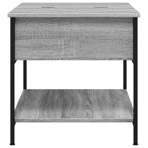 Sofabord 70x50x50 cm konstrueret træ og metal grå sonoma-eg
