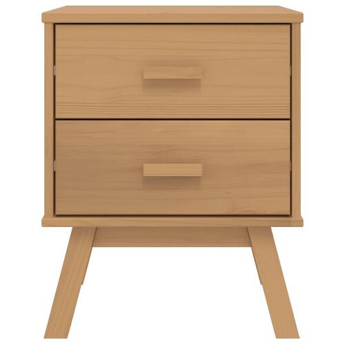 Sengebord OLDEN massivt fyrretræ brun