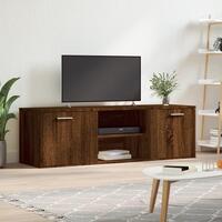 Tv-bord 120x34x37 cm konstrueret træ brun egetræsfarve