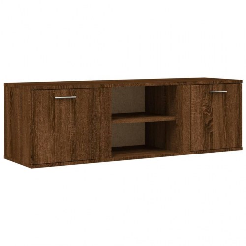 Tv-bord 120x34x37 cm konstrueret træ brun egetræsfarve