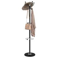 Stumtjener med paraplyholder 180 cm pulverlakeret jern sort