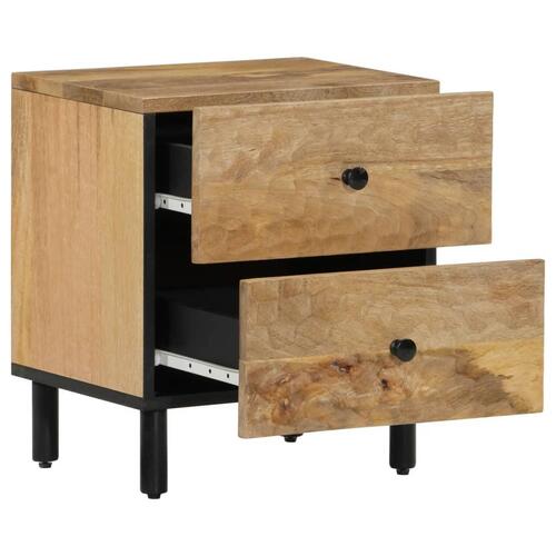 Sengeborde 2 stk. 40x33x46 cm massivt mangotræ