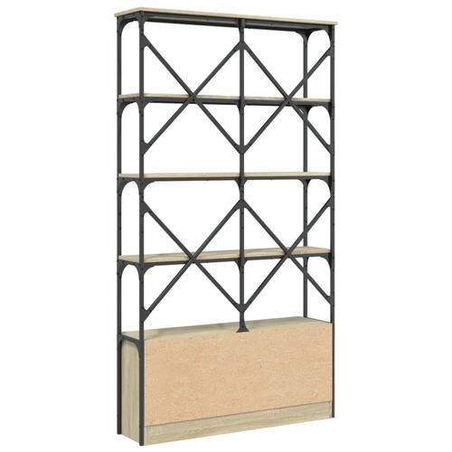 Bogreol 100x26x180 cm konstrueret træ sonoma-eg