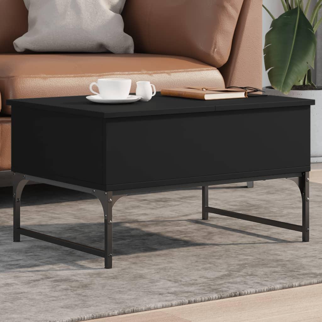 Sofabord 70x50x40 cm konstrueret træ sort