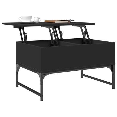 Sofabord 70x50x40 cm konstrueret træ sort