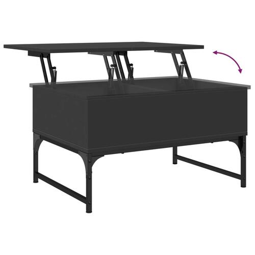 Sofabord 70x50x40 cm konstrueret træ sort