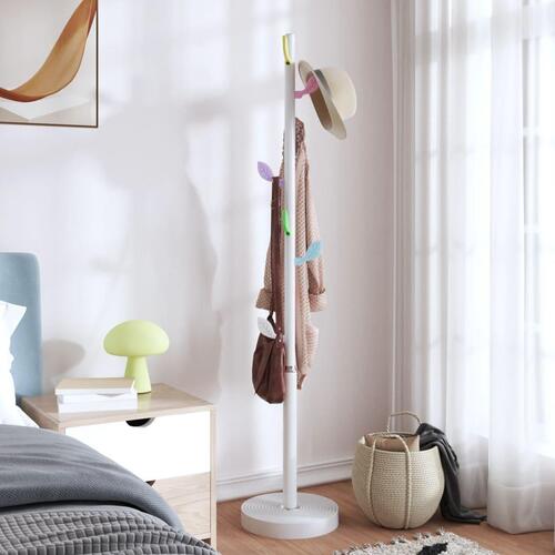 Stumtjener 172 cm pulverlakeret jern hvid