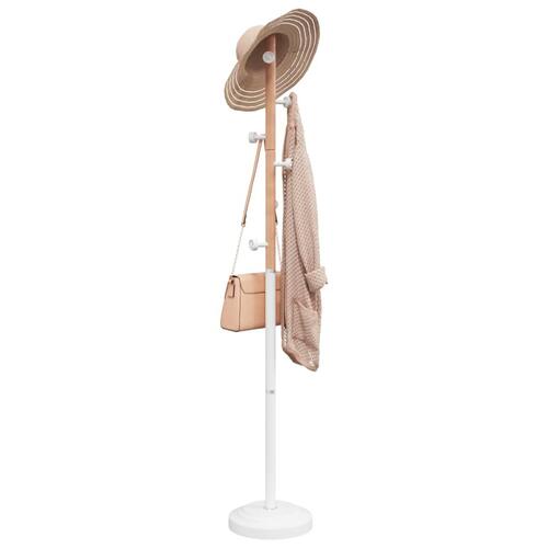 Stumtjener 177 cm pulverlakeret jern hvid