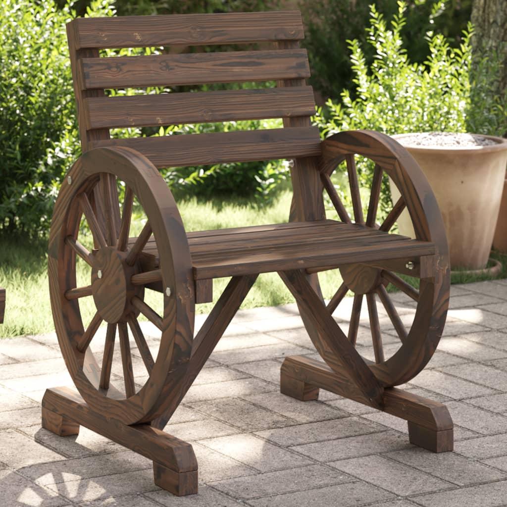 Havestol 58x58x78,5 cm massivt grantræ