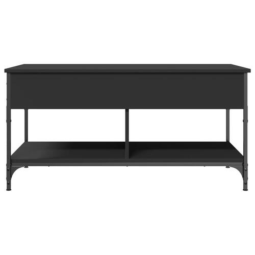 Sofabord 100x50x50 cm konstrueret træ og metal sort