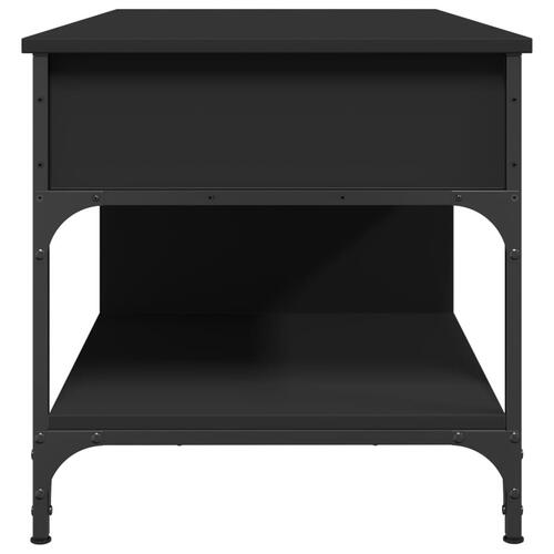 Sofabord 100x50x50 cm konstrueret træ og metal sort