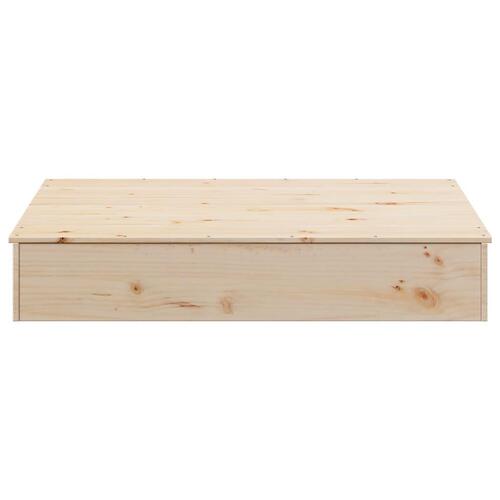 Sandkasse med låg 111x111x19,5 cm massivt fyrretræ