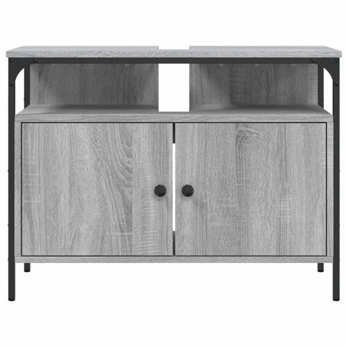 Underskab til vask 80x30x60 cm konstrueret træ grå sonoma-eg