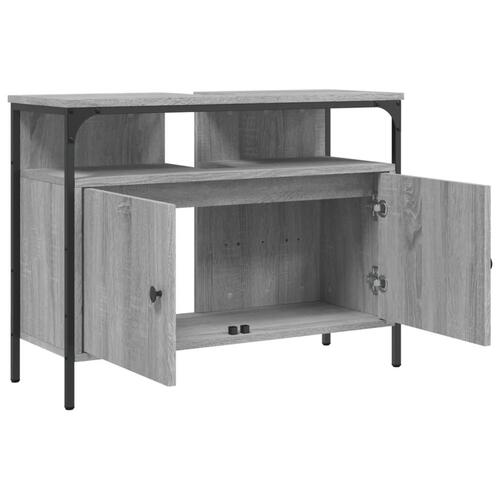 Underskab til vask 80x30x60 cm konstrueret træ grå sonoma-eg